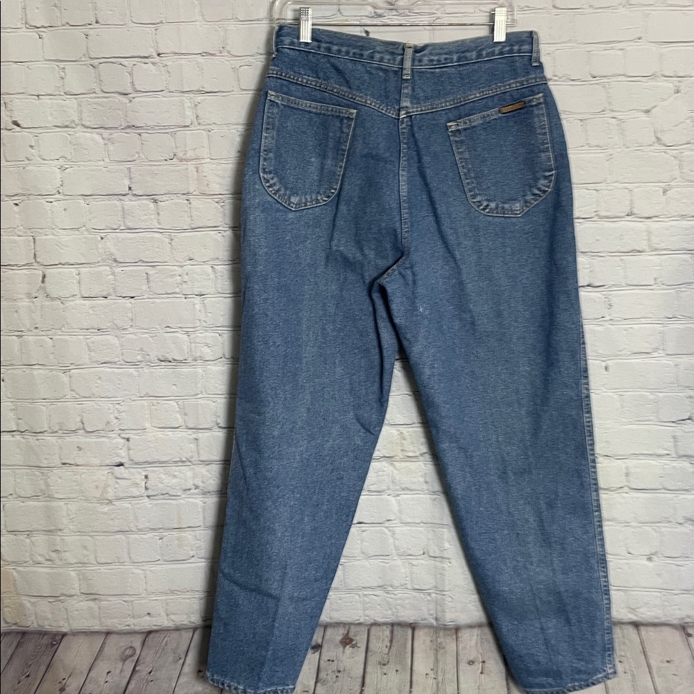 Vintage Gitano Mom Blue High Rise Tapered Leg  Denim Jeans 16 Short - Picture 7 of 7